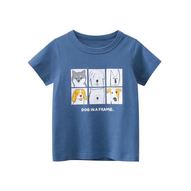 Koszulka dla dzieci wiosna/lato, krótki rękaw, nadruk kreskówki zwierząt, czysta bawełna, chłopiec/dziewczynka, niemowlę, dziecięca odzież - Wianko - 30