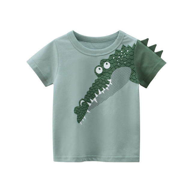 Koszulka dla dzieci wiosna/lato, krótki rękaw, nadruk kreskówki zwierząt, czysta bawełna, chłopiec/dziewczynka, niemowlę, dziecięca odzież - Wianko - 26
