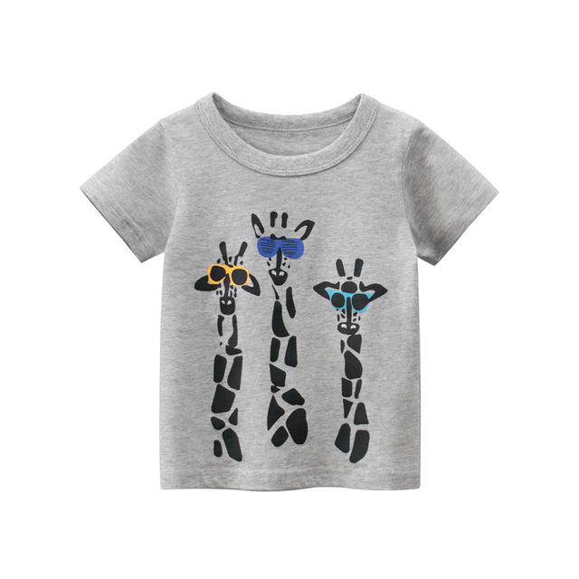 Koszulka dla dzieci wiosna/lato, krótki rękaw, nadruk kreskówki zwierząt, czysta bawełna, chłopiec/dziewczynka, niemowlę, dziecięca odzież - Wianko - 25