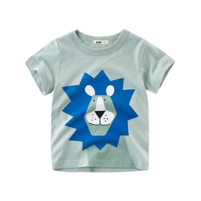 Koszulka dla dzieci wiosna/lato, krótki rękaw, nadruk kreskówki zwierząt, czysta bawełna, chłopiec/dziewczynka, niemowlę, dziecięca odzież - Wianko - 11