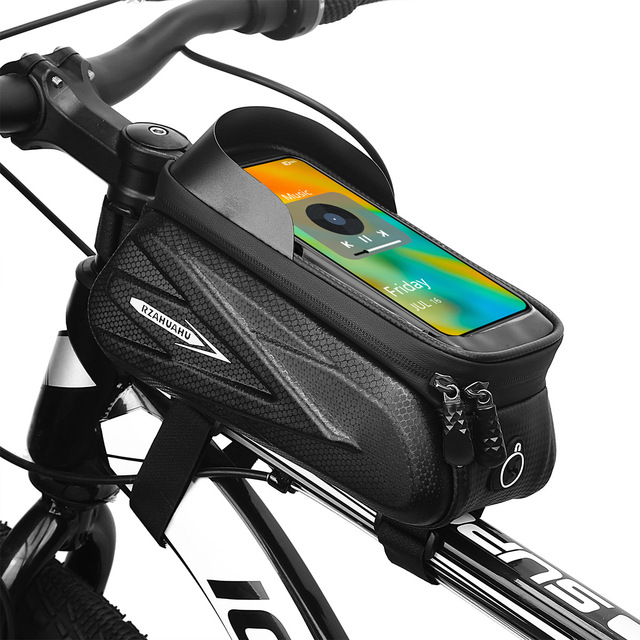 Pokrowiec wodoodporny na przednią ramę i kierownicę roweru z uchwytem na telefon 7.2 cala - Wianko - 11