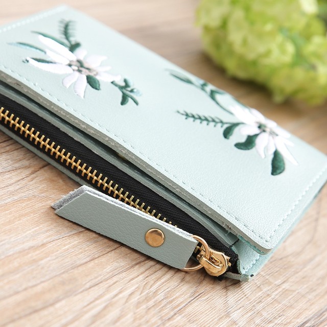Kieszonkowy portfel damski ze skóry PU z mini portmonetką na klucze i zamkami błyskawicznymi - Wianko - 17
