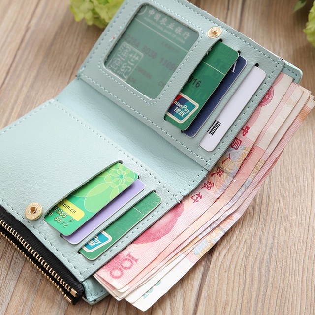 Kieszonkowy portfel damski ze skóry PU z mini portmonetką na klucze i zamkami błyskawicznymi - Wianko - 14