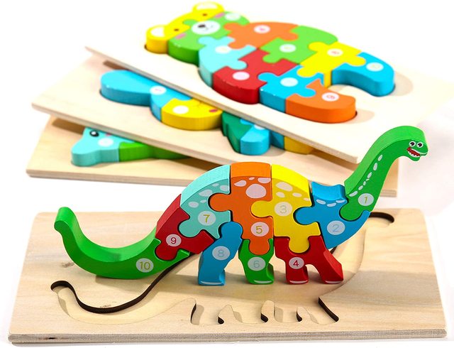 Drewniane 3D puzzle zwierząt Montessori dla malucha - zabawka edukacyjna, prezent dla dzieci 3-5 lat - Wianko - 1