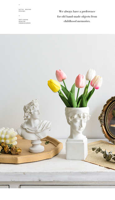 Kreatywny wazon David - bogini artystyczna, rzeźba ludzka, kompozycja kwiatowa - ozdoba do dekoracji domu - Wianko - 3