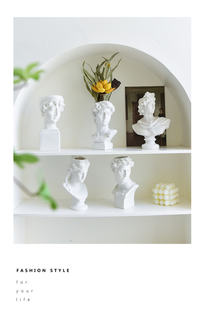 Kreatywny wazon David - bogini artystyczna, rzeźba ludzka, kompozycja kwiatowa - ozdoba do dekoracji domu - Wianko - 6