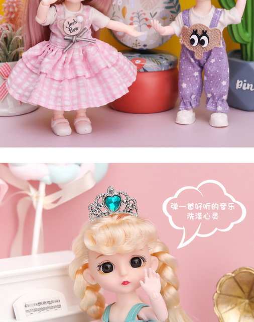 Nowa lalka dziewczynka 16 cm BJD Mini 13 ruchomych stawów z pięknymi ubraniami - prezent dla modne lalki 1/12 - Wianko - 10