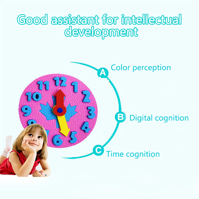 Zegar cyfrowy kolorowe zabawki edukacyjne Eva - nauka kalendarza, czasu, matematyki - Montessori dla dzieci - Wianko - 3