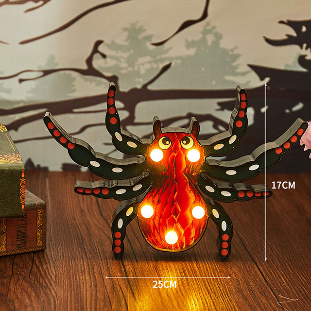 Lampka nocna LED Dynia Horror duch Halloween Bat - dekoracyjne światło pająka na przyjęcia i wakacje - Wianko - 8
