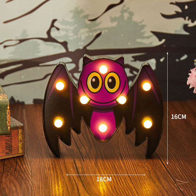 Lampka nocna LED Dynia Horror duch Halloween Bat - dekoracyjne światło pająka na przyjęcia i wakacje - Wianko - 10