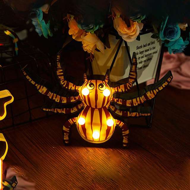 Lampka nocna LED Dynia Horror duch Halloween Bat - dekoracyjne światło pająka na przyjęcia i wakacje - Wianko - 6