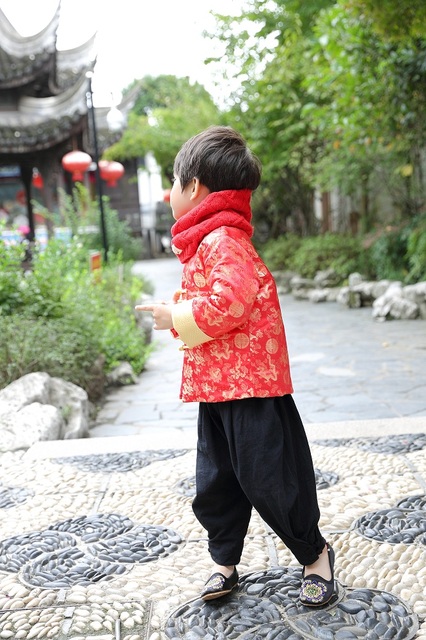 Płaszcz dziecięcy chłopięcy w stylu chińskiego festiwalu wiosennego - Wianko - 13