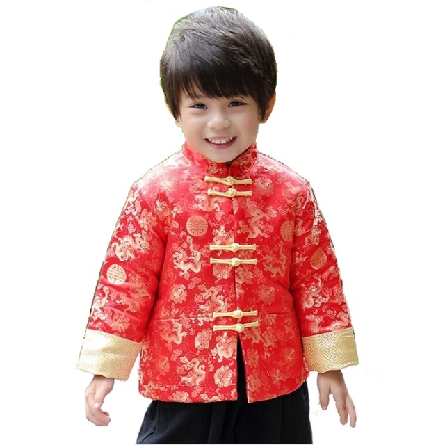 Płaszcz dziecięcy chłopięcy w stylu chińskiego festiwalu wiosennego - Wianko - 4