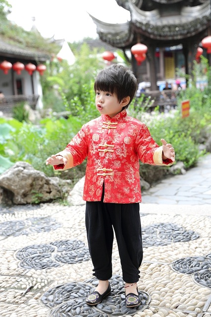 Płaszcz dziecięcy chłopięcy w stylu chińskiego festiwalu wiosennego - Wianko - 10