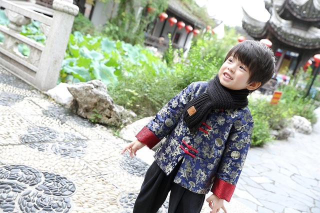Płaszcz dziecięcy chłopięcy w stylu chińskiego festiwalu wiosennego - Wianko - 9