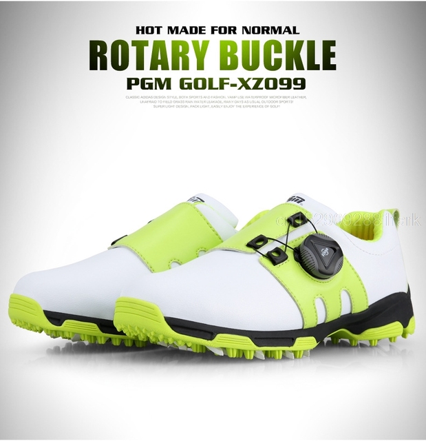 PGM Golf Sneakers - Wodoodporne, antypoślizgowe buty sportowe z mikrofibry dla dzieci, z obrotowymi sznurowadłami - Wianko - 9