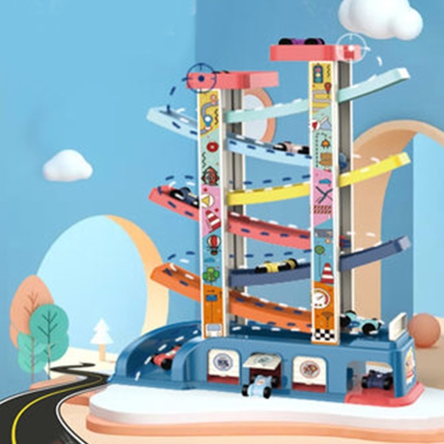 Samochód Szybownictwo Slot - Zestaw Zabawek na Tor Slide Board z Tarciem - Model Wyścigowy dla Dzieci - Wianko - 2