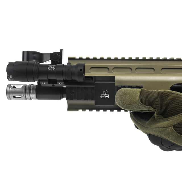 Adaptacyjny zaczep na lampę Airsoft Rifle Surefir M300 M600 - podstawa railsów Thorntail M-LOK Keymod Picatinny - Wianko - 4