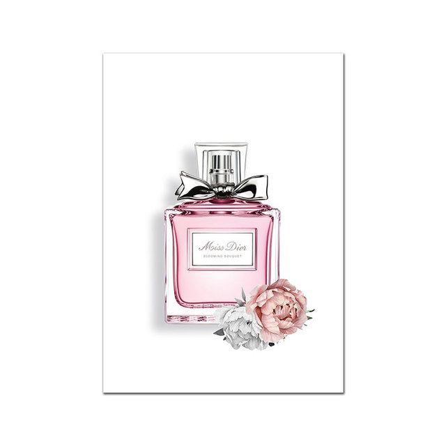 Minimalistyczny obraz nordycki na płótnie Paris Perfumy - modny plakat kwiatowy do nowoczesnego salonu - Wianko - 11