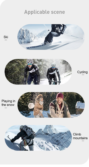 Rękawiczki narciarskie zimowe na narty, snowboardowe, kolarstwo - ekran dotykowy, wodoodporne, wiatroodporne - unisex - Wianko - 3