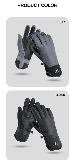 Rękawiczki narciarskie zimowe na narty, snowboardowe, kolarstwo - ekran dotykowy, wodoodporne, wiatroodporne - unisex - Wianko - 11