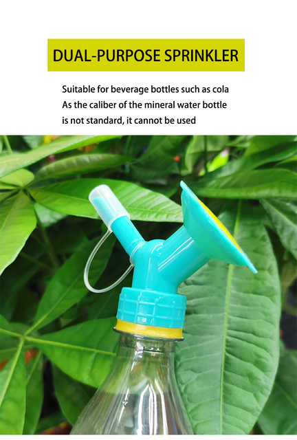 Spryskiwacz ogrodowy: 2w1 plastikowa butelka z dyszą do podlewania i zraszaczem kwiatowym - Wianko - 4