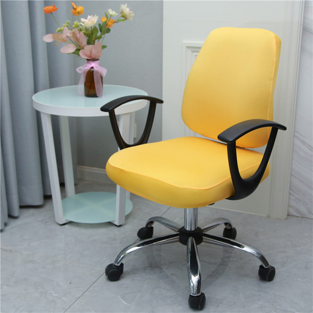 Pokrowiec na krzesło biurowe zdejmowany + oparcie obrotowe, elastyczny, anti-dirty - Wianko - 9