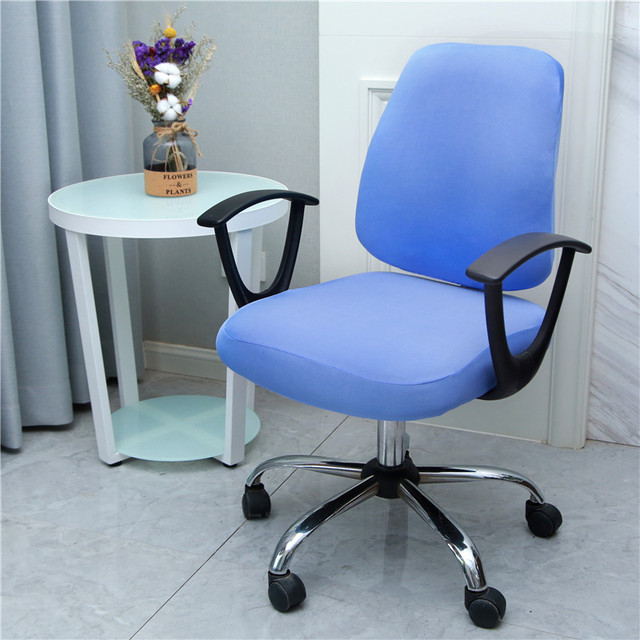 Pokrowiec na krzesło biurowe zdejmowany + oparcie obrotowe, elastyczny, anti-dirty - Wianko - 11