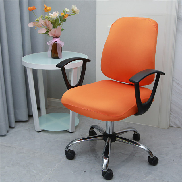 Pokrowiec na krzesło biurowe zdejmowany + oparcie obrotowe, elastyczny, anti-dirty - Wianko - 8