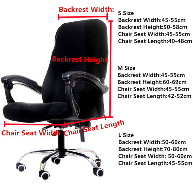 Pokrowiec na krzesło biurowe zdejmowany + oparcie obrotowe, elastyczny, anti-dirty - Wianko - 4