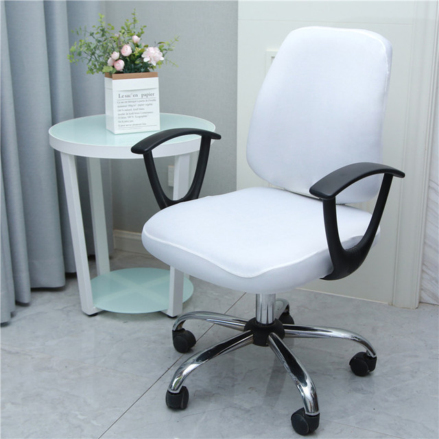 Pokrowiec na krzesło biurowe zdejmowany + oparcie obrotowe, elastyczny, anti-dirty - Wianko - 12