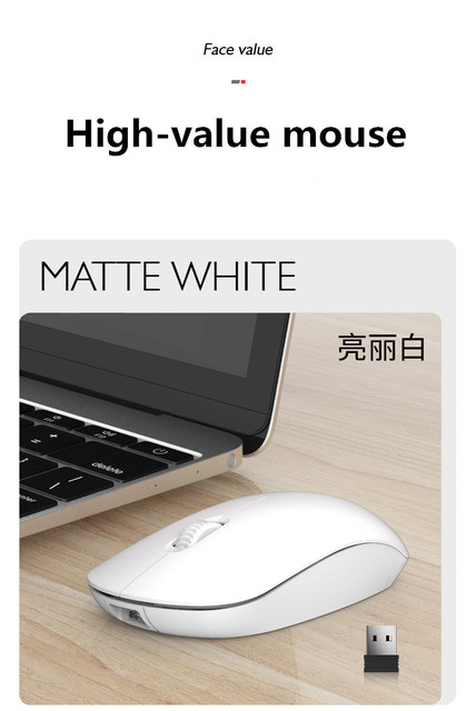 Mysz bezprzewodowa RGB Bluetooth, cicha, ergonomiczna, akumulatorowa, zmienny DPI, USB dla komputera PC i laptopa - Wianko - 3