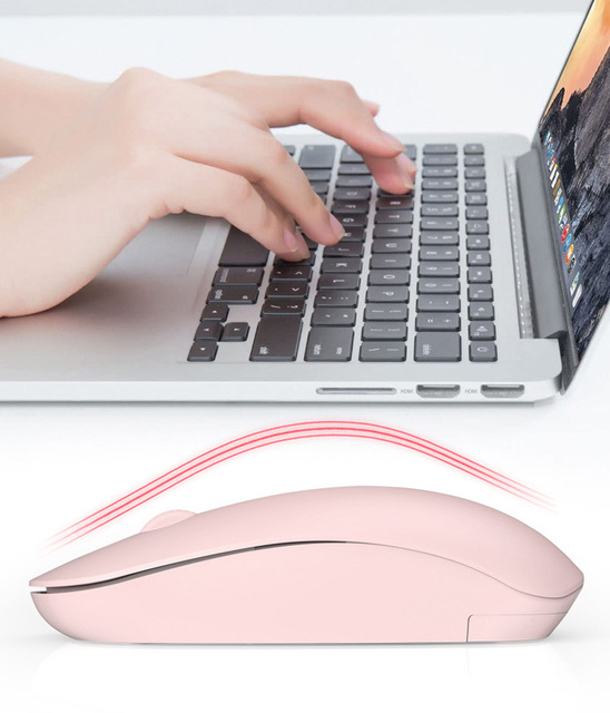 Mysz bezprzewodowa RGB Bluetooth, cicha, ergonomiczna, akumulatorowa, zmienny DPI, USB dla komputera PC i laptopa - Wianko - 7