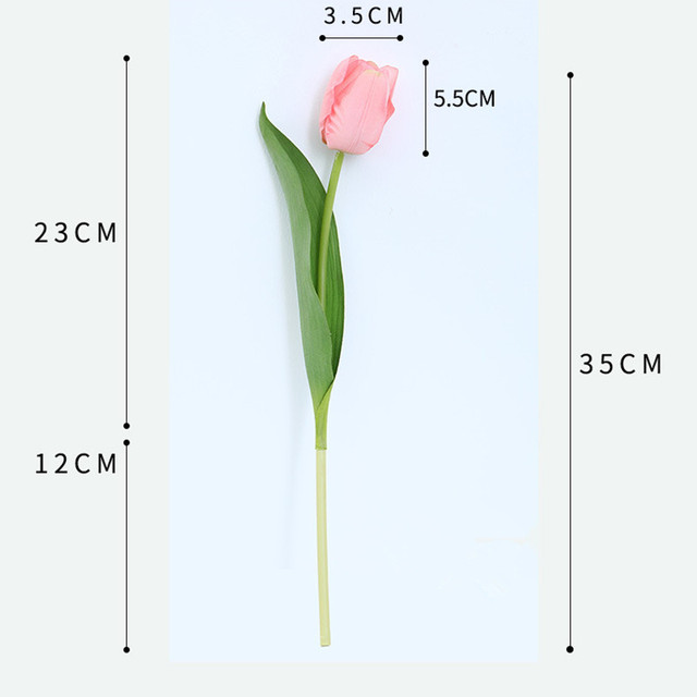 Sztuczny kwiat tulipana: bukiet symulacji, kolor czerwony, miłość fioletowa, szlachetna biel - romantyczny prezent na Walentynki i Dzień Matki - Wianko - 3