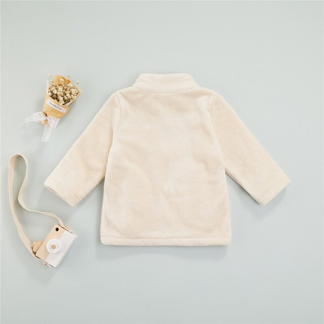 Dziecięcy płaszcz polarowy pluszowy, idealny na jesień i zimę, dla chłopca, 18M-6Y, w jednolitym kolorze, 2021 - Wianko - 12