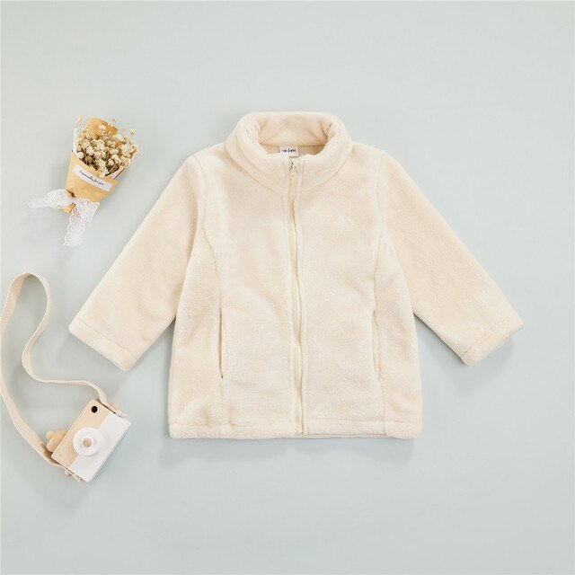 Dziecięcy płaszcz polarowy pluszowy, idealny na jesień i zimę, dla chłopca, 18M-6Y, w jednolitym kolorze, 2021 - Wianko - 10