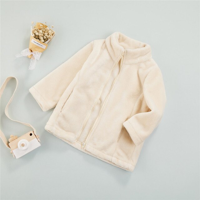 Dziecięcy płaszcz polarowy pluszowy, idealny na jesień i zimę, dla chłopca, 18M-6Y, w jednolitym kolorze, 2021 - Wianko - 11