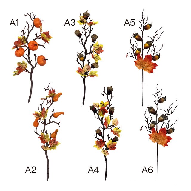 Sztuczna dynia słonecznik Garland - dekoracyjne gałęzie rośliny do domu, ogrodu, biura i ślubu - Wianko - 7
