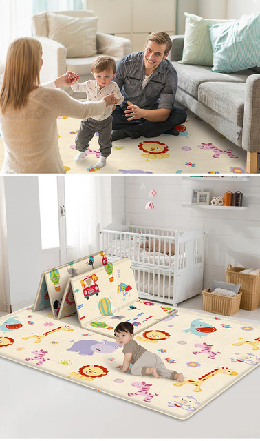 Podkładka Xpe do puzzli edukacyjnych i zabawy dla dzieci - składany dywan, mata, wspinaczka, gry, zabawki dla niemowląt - Wianko - 4