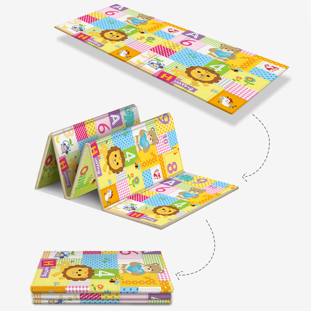 Podkładka Xpe do puzzli edukacyjnych i zabawy dla dzieci - składany dywan, mata, wspinaczka, gry, zabawki dla niemowląt - Wianko - 5