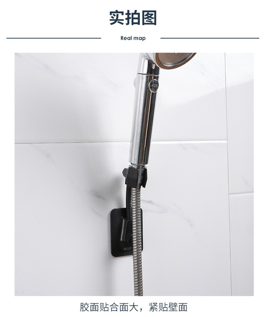 Uchwyt do prysznica ze zmiennym kątem 360 stopni, regulowany, mocowanie ścienne, rączka prysznicowa, akcesoria łazienkowe - Wianko - 12