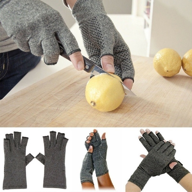 Rękawiczki zimowe kompresyjne bez palców dla zapalenia stawów - antypoślizgowe, oddychające - Wianko - 5