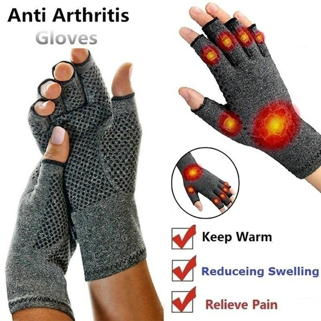 Rękawiczki zimowe kompresyjne bez palców dla zapalenia stawów - antypoślizgowe, oddychające - Wianko - 3