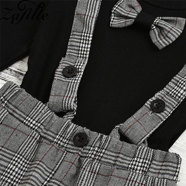 Zestaw odzieży dla dziewczynek - ZAFILLE ubrania dla niemowląt: top + kombinezony z krawatem dla chłopca i dziewczynki - Wianko - 9