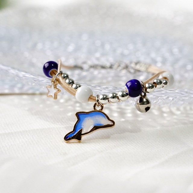 Bransoletka z wisiorkiem delfina - Moda Ocean, para bransoletek, trendy biżuteria - Wianko - 10