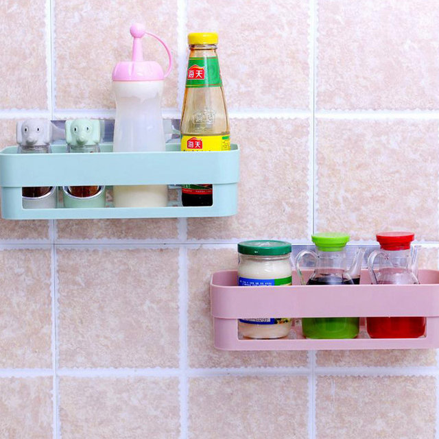 Półka łazienkowa ścienna plastikowa do przechowywania - łatwy montaż, stojak gospodarstwa domowego kuchnia łazienkowy - Wianko - 3