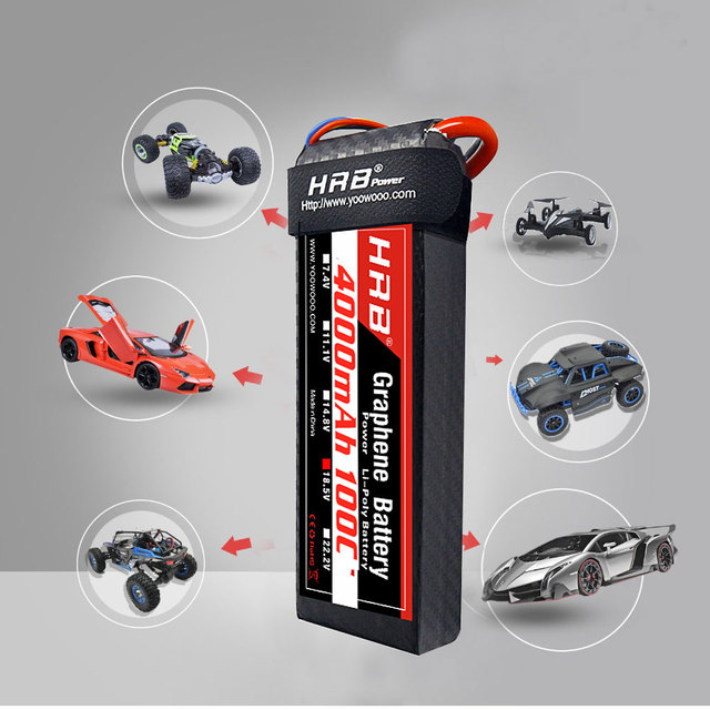 Akumulator HRB Lipo 2S-6S 4000mah z grafenem XT90 dla RC Monster trucks, samochody i drony - Wianko - 3