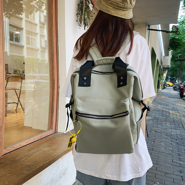 Plecak podróżny damski HOCODO wodoodporny o dużej pojemności, wykonany z nylonu, z podwójnym uchwytem i modnym designem na codzienne i szkolne potrzeby młodych dziewcząt - Wianko - 18