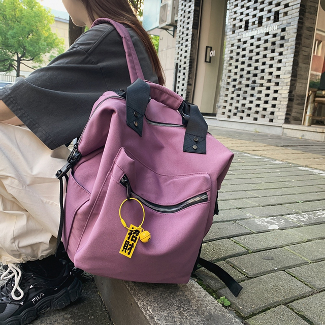 Plecak podróżny damski HOCODO wodoodporny o dużej pojemności, wykonany z nylonu, z podwójnym uchwytem i modnym designem na codzienne i szkolne potrzeby młodych dziewcząt - Wianko - 11