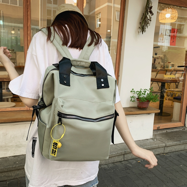 Plecak podróżny damski HOCODO wodoodporny o dużej pojemności, wykonany z nylonu, z podwójnym uchwytem i modnym designem na codzienne i szkolne potrzeby młodych dziewcząt - Wianko - 17